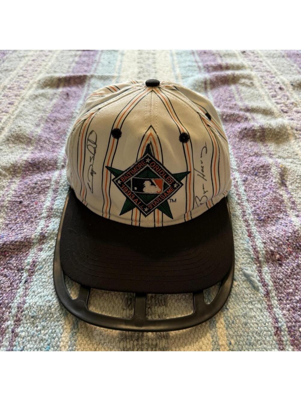 Vintage 90s Bryan Harvey Starter Baltimore Orioles All Star Game Signed Hat OSFA